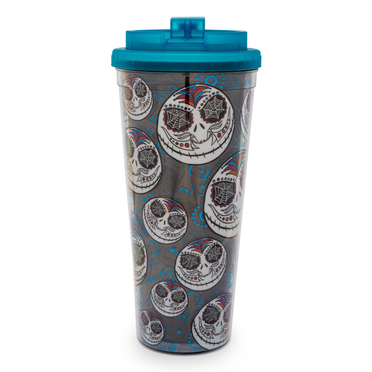 Disney The Nightmare Before Christmas Jack Sugar Skull Plastic Travel Tumbler