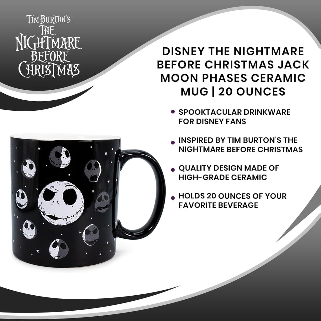 Disney The Nightmare Before Christmas Jack Moon Phases Ceramic Mug | 20 Ounces