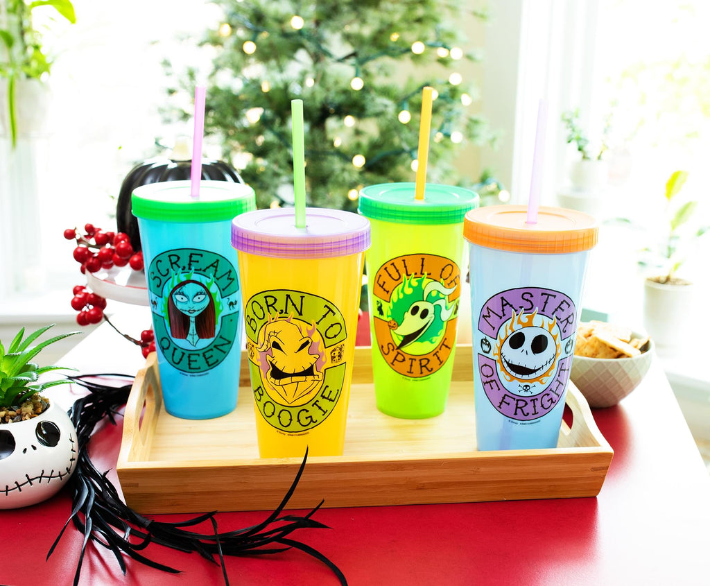 Disney The Nightmare Before Christmas Color-Changing Plastic Tumblers | Set of 4
