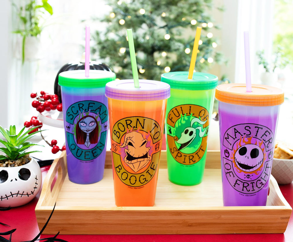 Disney The Nightmare Before Christmas Color-Changing Plastic Tumblers | Set of 4