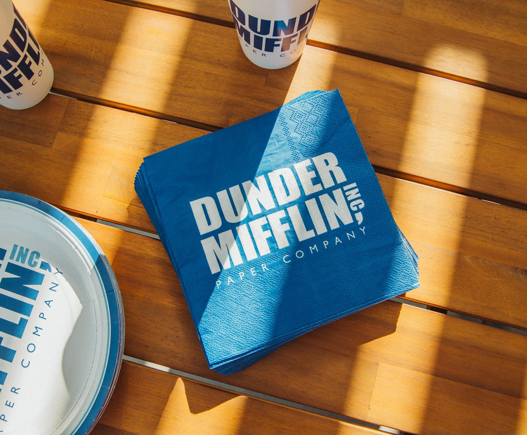 The Office Dunder Mifflin 60-Piece Disposable Paper Party Set