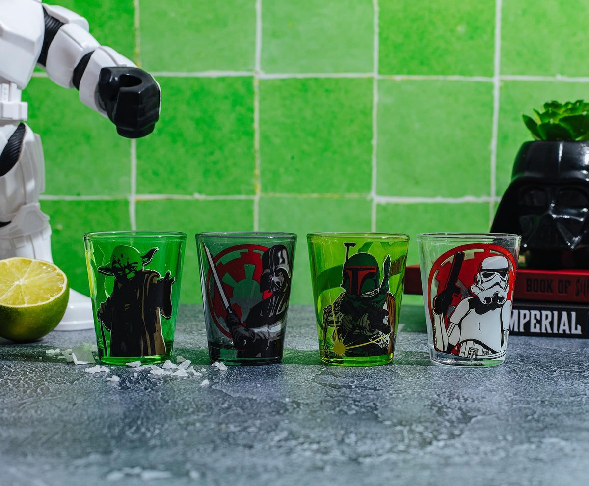 Star Wars Character Portraits 2-Ounce Mini Shot Glasses | Set of 4