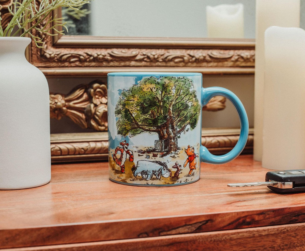 Disney Winnie the Pooh Group Walk Ceramic Coffee Mug | Holds 20 Ounces