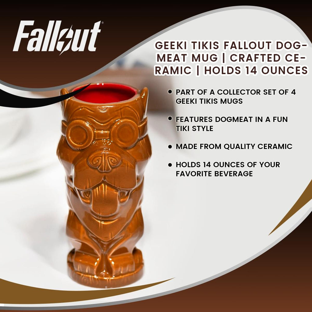 Geeki Tikis Fallout Dogmeat Mug | Crafted Ceramic | Holds 14 Ounces
