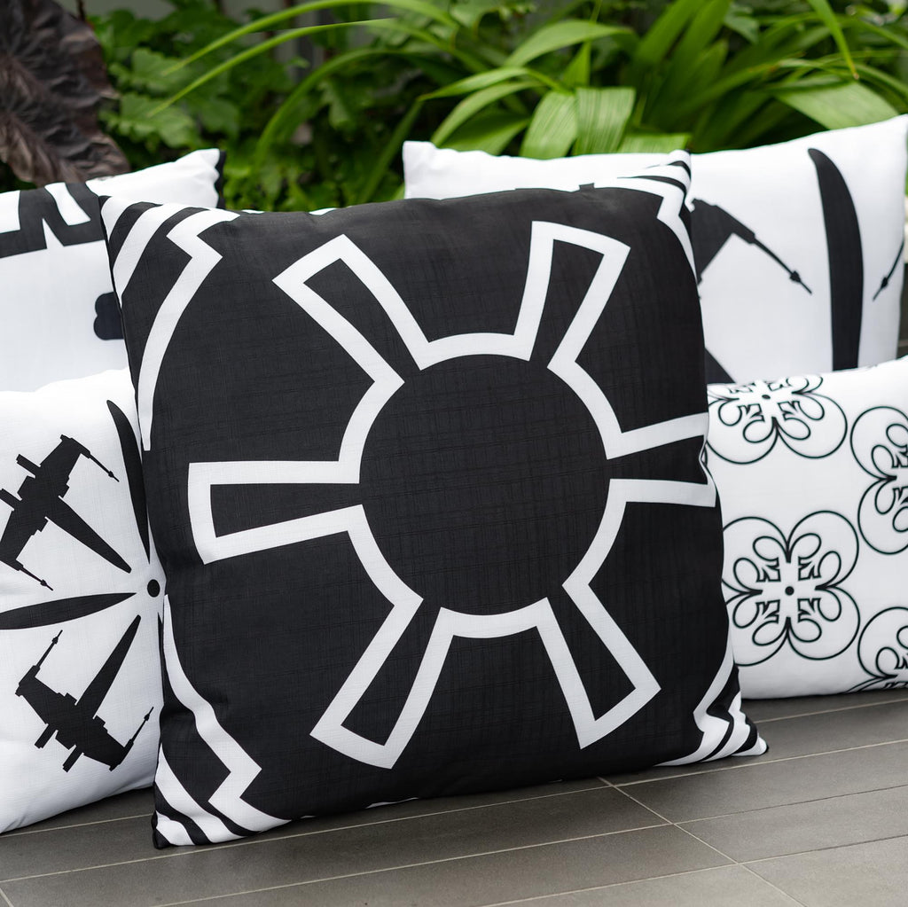 Star Wars Large Throw Pillow | Empire Imperial Symbol Design | 25 x 25 Inches